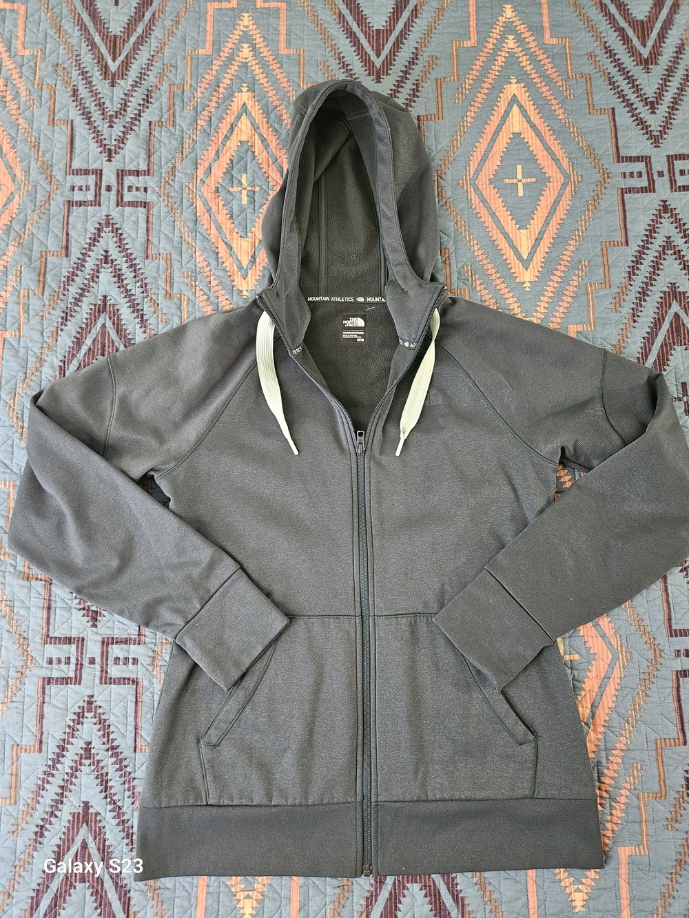 The North Face Women's Dark Green Full-Zip Fleece Hoodie